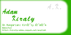 adam kiraly business card